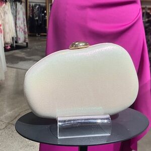 Iridescent White Evening Clutch